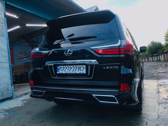 Накладка на торець заднього бампера (2016-2024, 2 шт) для Lexus LX570/450d | Зображення 2