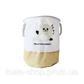 Корзина для игрушек и белья "Hello cute animals Кот" MGZ-1006(Gold) 35 х 40 см