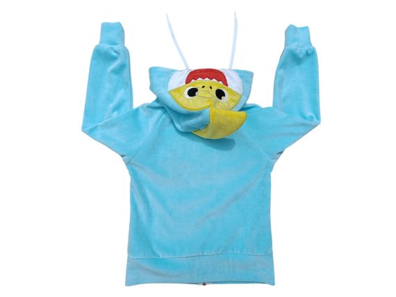 Худи Толстовка детская велюровая тиффани акуленок BABY SHARK 92 | Зображення 3