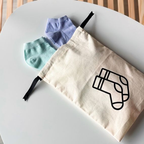 Мішок бавовняний для шкарпеток 20х30 см Socks (світлий)