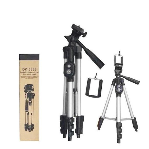 Штатив тринога Tripod DK-3888, Штатив для съемки с телефона и камеры, Трипод для телефона EM-16 | Зображення 1