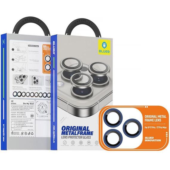 Захисне скло BlueO Metal на камеру для Apple iPhone 17 Pro / 17 Pro Max Темно-синій / Dark Blue | Зображення 2