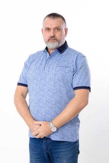 Футболка поло чоловіча (батал) Носи своє 3XL Блакитний (p-16543-191360)