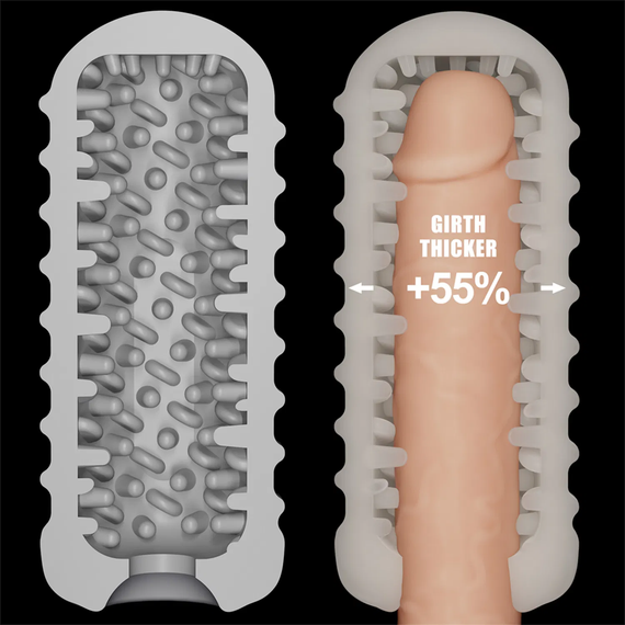 Насадка на член/мастурбатор - Knights Ring Vibrating Dual Purpose Sleeve-Wavy | Зображення 6
