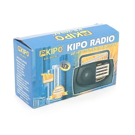 Радиоприемник KIPO KB-308, FM радио, AUX, корпус пластмасс, Black | Зображення 3