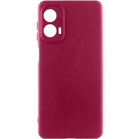 Чехол Silicone Cover Ummi Lakshmi Full Camera (AA) для Motorola Moto G85 Бордовый / Marsala