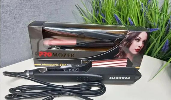 Професійна плойка велике гофре Pro Mozer Mz 7725 для прикореневого об'єму волосся турмалін | Зображення 7