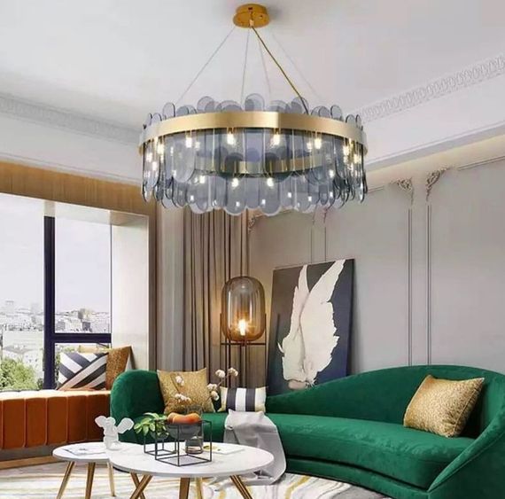 Люстра підвісна на 16 лампочок 26382 Бронза 40-120х100х100 см.