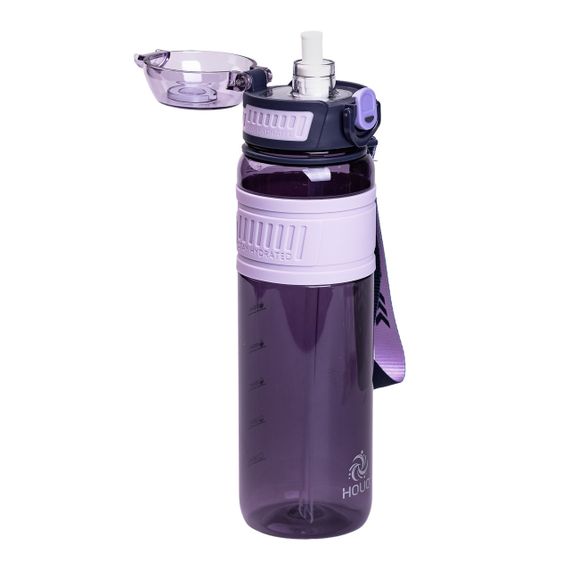 Бутылка для воды Houo спортивная 1 литр с флип крышкой фиолетовая HP-14-33V | Зображення 1