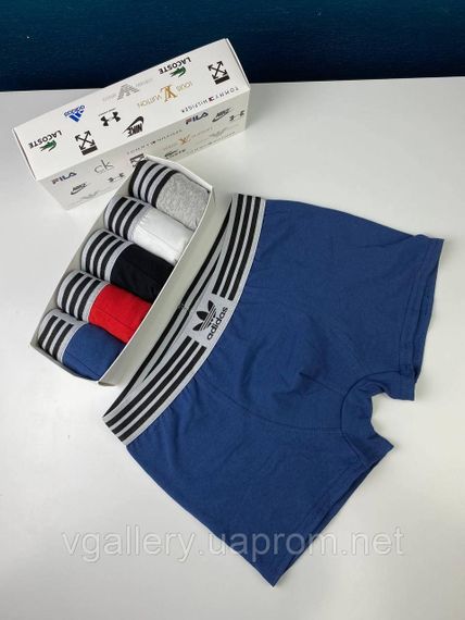 Чоловічі труси Adidas, чоловічі боксери Адідас, бавовняні труси Адідас Преміум якості | Зображення 1