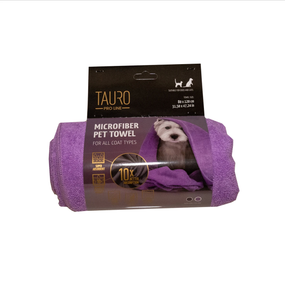 Рушник для домашніх тварин з мікрофібри Tauro Pro Line Пурпурний 80/120 см