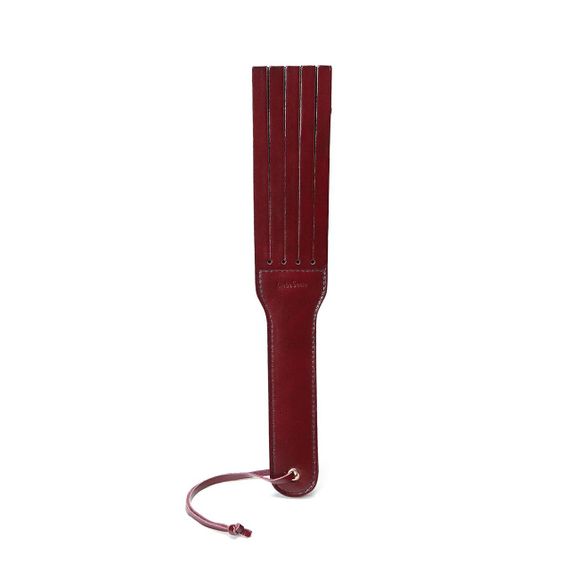 Двосторонній паддл Liebe Seele Wine Red Spanking Paddle, натуральна шкіра Sex Aura