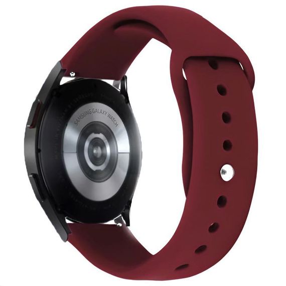 Силиконовый ремешок Sport для Smart Watch 20mm Бордовый / Maroon
