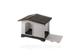 Будка для собак Ferplast Dogvilla 90 термопластиковая серая 88x72x65 см 87255099