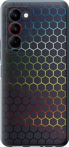 Чехол на Tecno Camon 18 Premier Переливающиеся соты "498u-2652-17620"