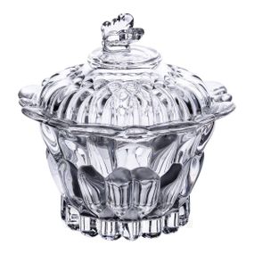 Конфетница стеклянная Ø9 см конфетница с крышкой прозрачная HP-4-113