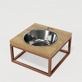 Миска на підставці для котів і середніх собак Hollky Base Solo M (1 × 0,8 л) Solo M-212110-GLNT