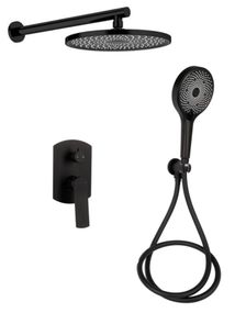 Душова система універсальна Qtap Slavonice Black Matt прихованого монтажу QTSLA113BLM45900