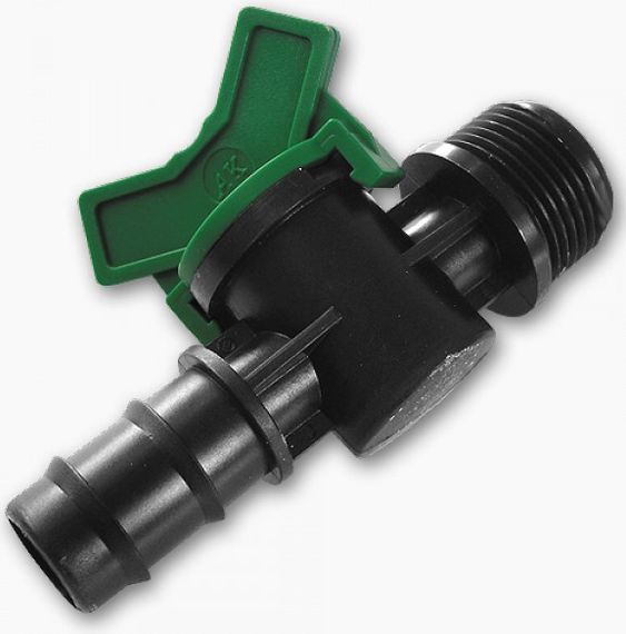 Мінікран лінійний Bradas штуцер для трубки 20 мм різьба зовнішня 1/2" 25 шт