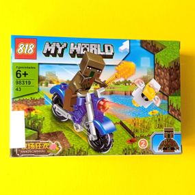 Конструктор Майнкрафт MY WORLD MINECRAFT 98319 46 деталей Герої на мотоциклах