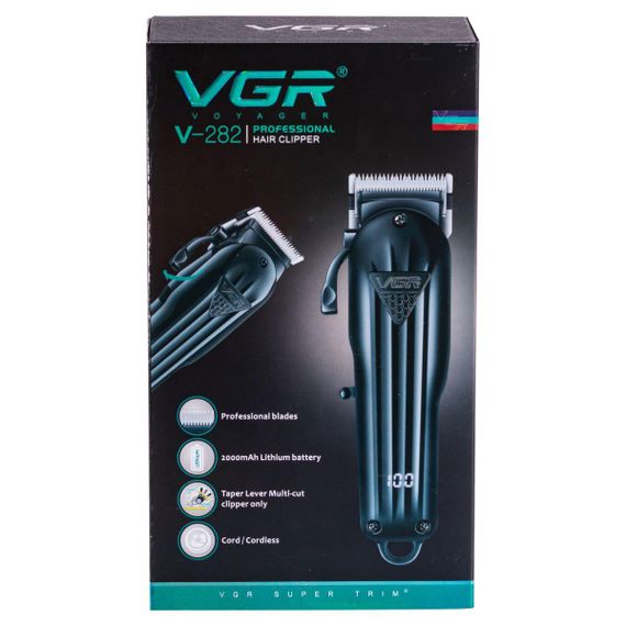 Машинка для стрижки беспроводная аккумуляторная Черная VGR V-282 | Зображення 8
