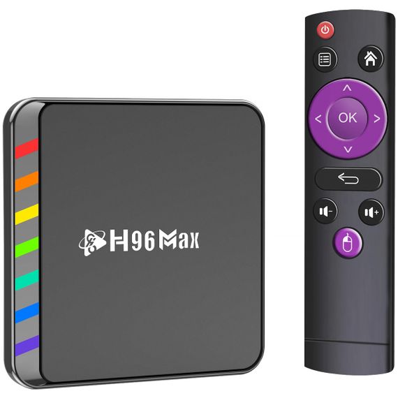 TV Медіаплеєр H96 MAX W2 4/64Gb/ Amlogic S905W2/ Android 11/ WiFi 2.4G+5G/BT:5.0/ LAN:100M/ чорний | Зображення 3