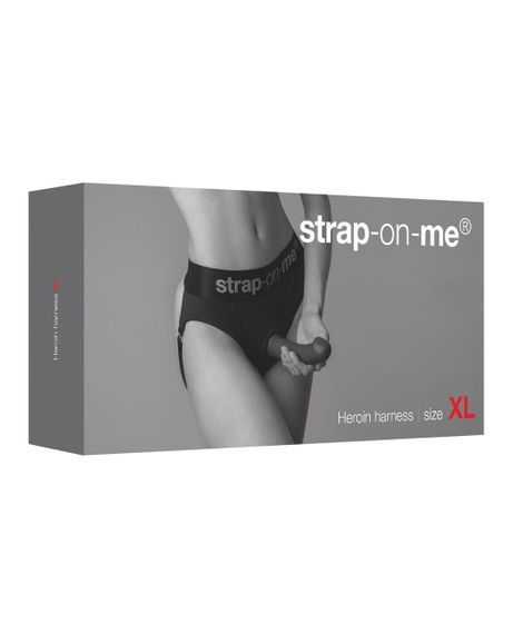 Трусики для страпона, XL, Strap-On-Me кольцевое крепление, с отрытыми ягодицами, черные Sex Aura | Зображення 7