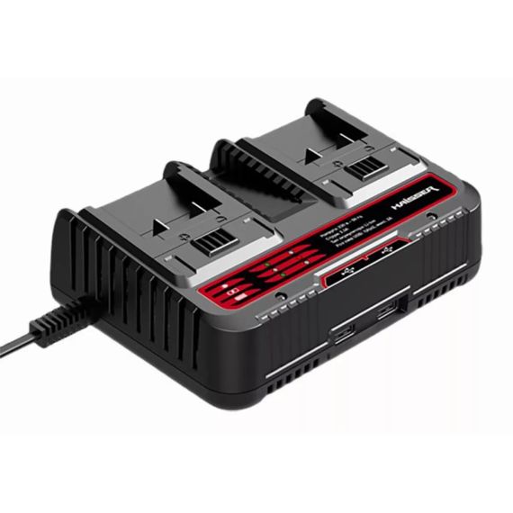 Зарядний пристрій для акумуляторного інструменту Haisser ch-22 dual (2,3а 2 батареи)