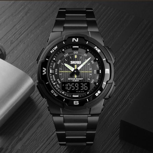 Чоловічий годинник Skmei 1370BKBK Black-Black | Зображення 3