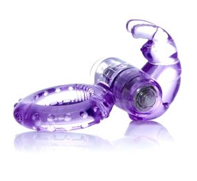 Ерекційне вібро кільце BOSS Rabbit Vibro Cock Ring Purple, BS6700048 sexstyle