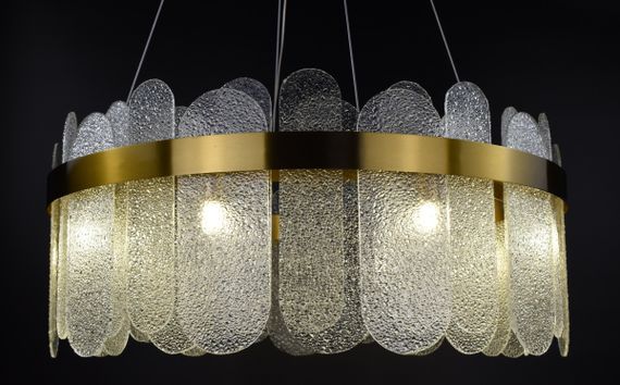 Люстра підвісна на 12 лампочок 26861 Латунь 50-200х80х80 см. | Зображення 4