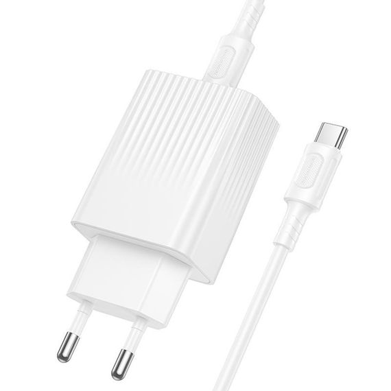 МЗП Borofone BAS75A Source PD30W (1USB-C) + кабель Type-C to Type-C White | Зображення 3