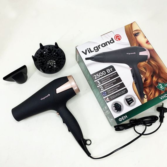 Портативний фен для укладання волосся Vilgrand VHD 2610TI 2500 Вт, Фен для легкої укладки волосся CS-25 | Зображення 8