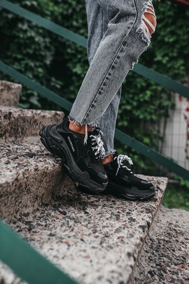 Кросівки Bale/nc/aga Triple S «Black весна / літо / осінь 0161 | Зображення 7