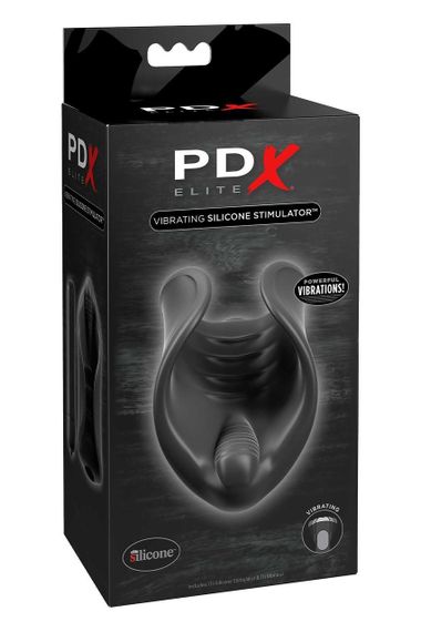 Мастурбатор з віброкулею Pipedream PDX Elite нереалістичний, чорний, 10 см | Зображення 3