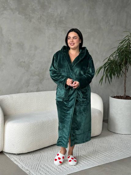 Женский махровый халат батал (3203) 4XL | Зображення 5