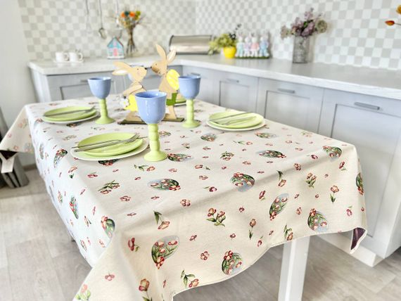 Скатертина гобеленова EDEN655 Limaso, 97х100, Квадратна, Великодній, Без люрексу, 75% поліестер, 22% бавовна, 3% акрил, Гобелен | Зображення 5