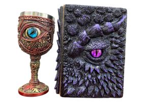 Подарунковий набір Келих 3D Око Blue і Блокнот 3D «Око Ілюзій»