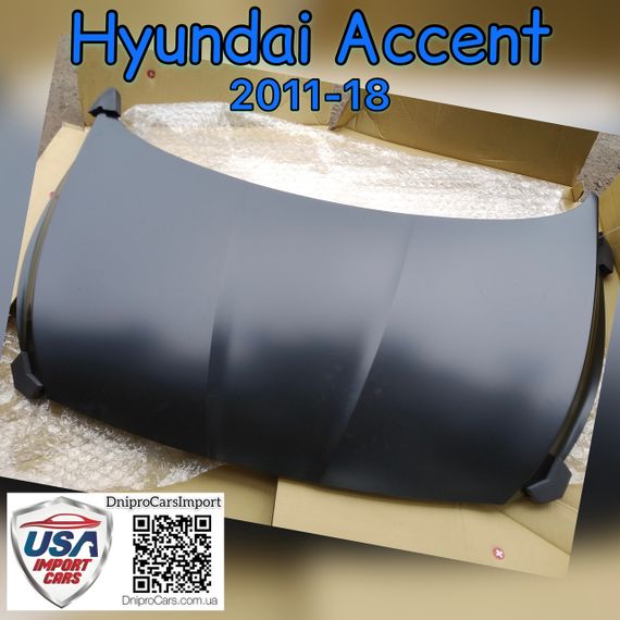 Hyundai Accent 2011-2018 капот, 664001R110 | Зображення 1