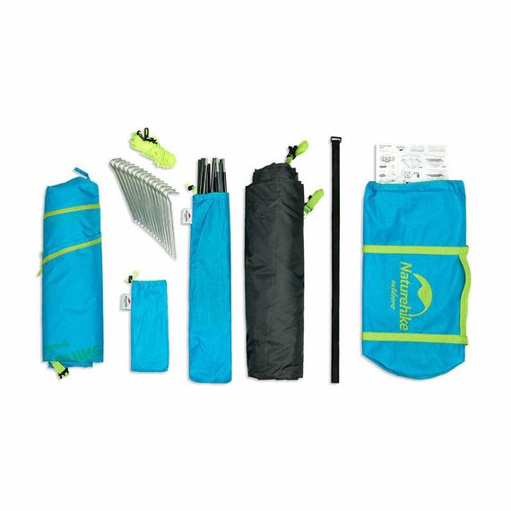 Намет надлегкий тримісний  з футпринтом Naturehike Cloud Up 3 Updated NH18T030-T, 210T, зелений | Зображення 2