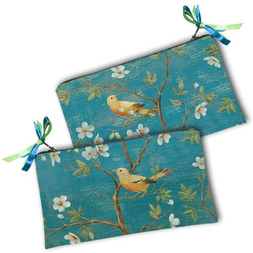 Косметичка женская Птичка на ветке 20х12 см (K_KW021)