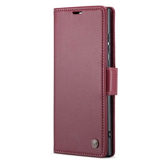 Кожаный чехол-книжка Retro Case для Samsung Galaxy S23 Ultra цвет Красный | Зображення 1