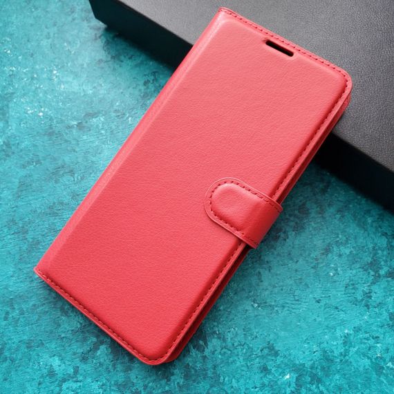 Чохол книжка з кишенями для карт на Poco M5 4G колір Червоний
