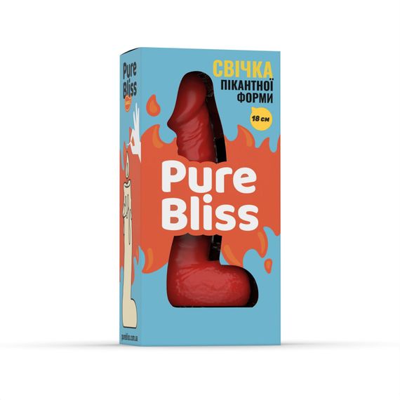 Свічка у вигляді члена Pure Bliss BIG Red 18 см | Зображення 5