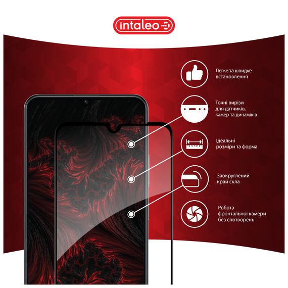 Скло захисне Intaleo Full Glue Realme Note 60X Black (1283126609053) | Зображення 2
