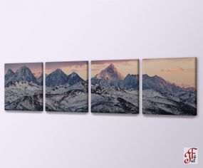 Друкована модульна картина  Гори Quadro 140х35 см