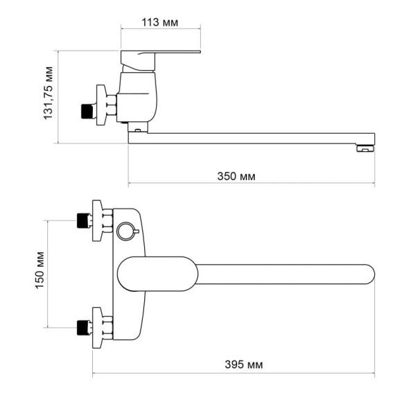 Смеситель для ванны Lidz Tani 0051 с поворотным изливом (c душевым гарнитуром) (k40) LDTAN0051CRM44961 Chrome | Зображення 1