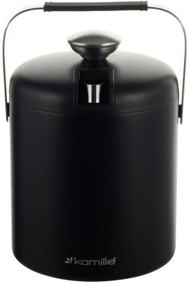 Термо-відерце Kamille Black 1300мл для льоду з кришкою та краплізбірником | Зображення 1