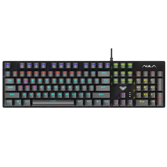 Ігрова механічна клавіатура Aula S2022 KRGD Blue EN/UA Black | Зображення 1