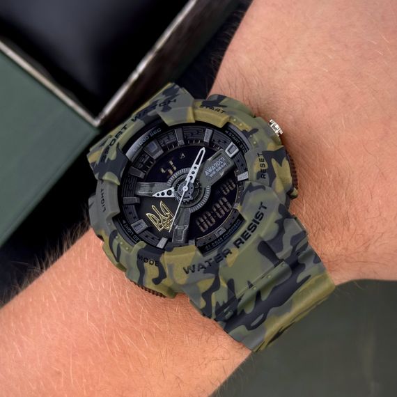 Чоловічий годинник Awarder 005 Тризуб золото Camo Green | Зображення 4